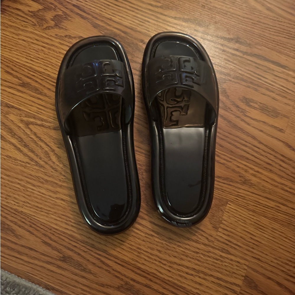 Tory Burch Bubble Jelly Black Slide Sandals